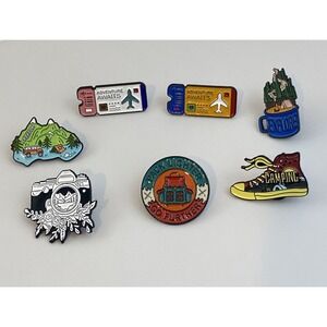 Cartoon Enamel Piercing Brooch Pin Collar Decor Badge Corsage Jewelry Lot Of 7